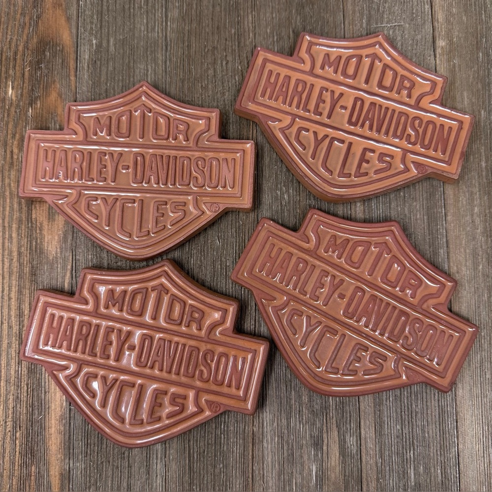 Harley-Davidson Bar & Shield Terra Cotta Coasters Set of 4